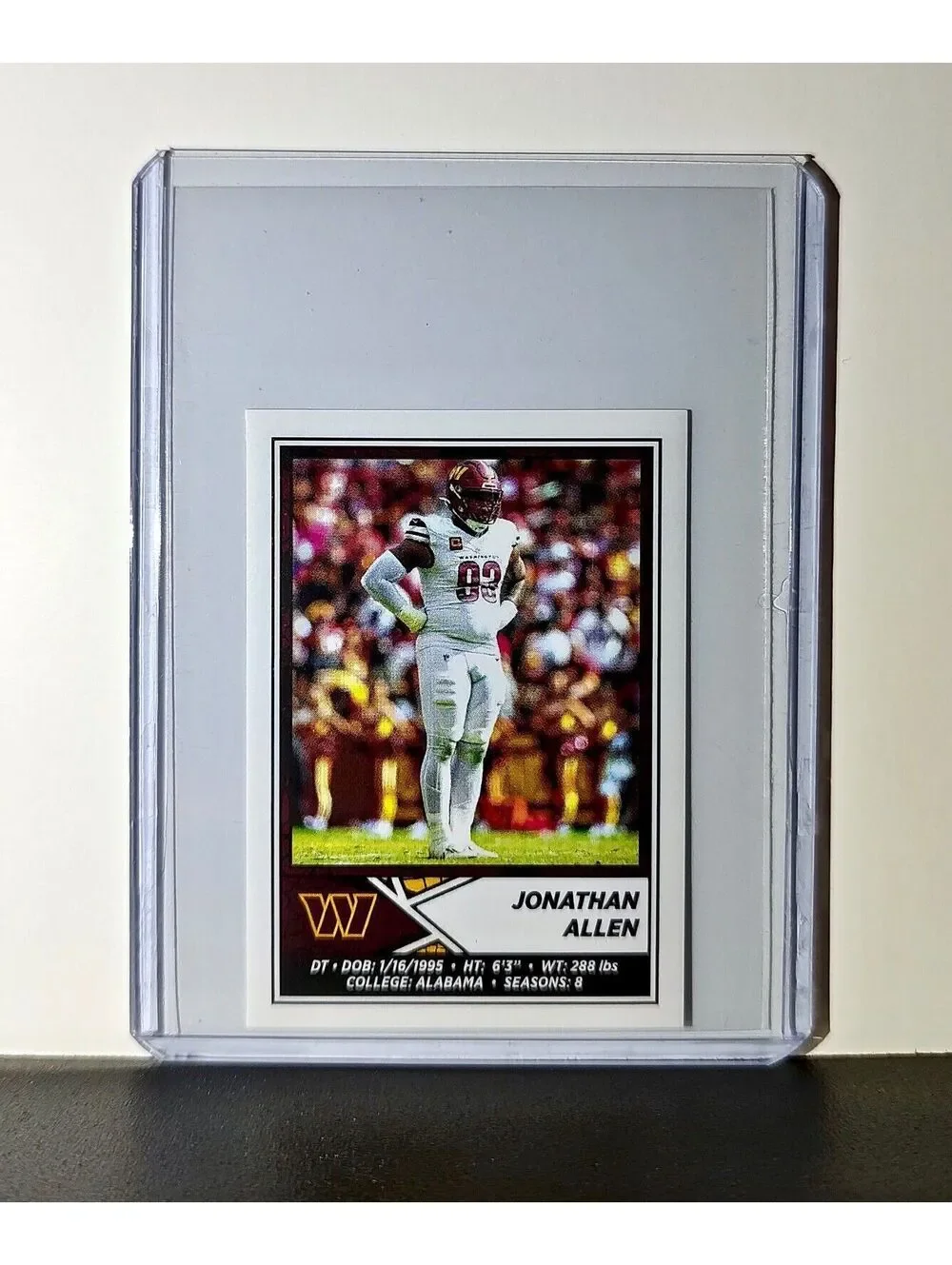 Jonathan Allen 2024 Panini NFL Sticker #352 Washington Commanders